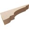 Ekena Millwork 4"W x 24"D x 8"H Thin New Brighton Rough Cedar Woodgrain TimberThane Corbel, Primed Tan CORUR04X24X08NEBRCPR - alternate 3